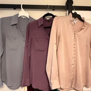 3 Express Portofino Button-Up Blouses!Like new!